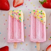 Strawberry Milk Ice Pop
