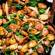 Sausage, Kale and Potato Skillet Dinner