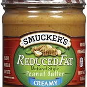 Smuckers Reduced Fat Natural Creamy Peanut Butter