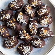 Dark Chocolate Coated Date Stuffed With Almond