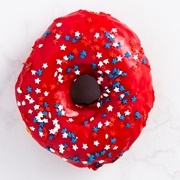 Primos Donuts Red Stars Fourth July Donut