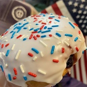 Groovy Donuts Red, White and Blueberry Donut