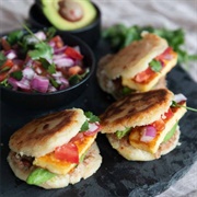 Halloumi and Red Pepper Arepa