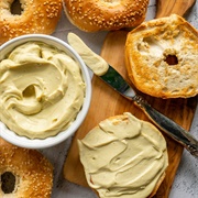 Everything Bagel With Cream Cheese and Soy Sauce