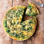Spinach, Edamame Bean & Tarragon Quiche (Coronation Quiche)
