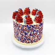 Sweet by Holly Red, Blue and White Cake