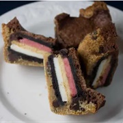 Neapolitan Chocolate Chip Oreo Brownie Bars
