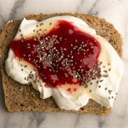 Toast With Yogurt and Jam