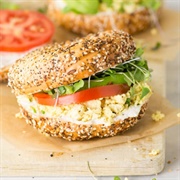 Tomato Tofu Bagel Sandwich