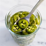 Pickled Green Jalapeños