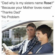Why Is X Name Rose/Because Your Mother Loves Roses