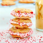 Eggnog Peppermint Sandwich Cookies