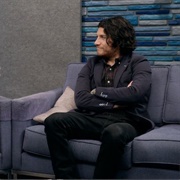 38. Adam Pally Wears a Navy Blazer and Bright Blue Sneakers