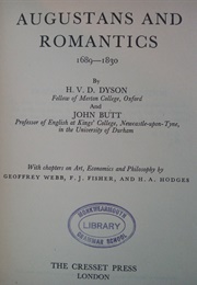 Augustans and Romantics (H. V. D. Dyson and John Butt)
