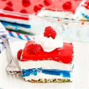 Red White Blue Pretzel Salad