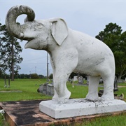 Nancy the Elephant Tombstone Monument