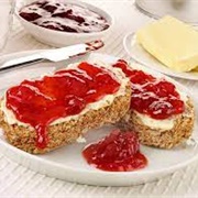 Weetabix With Butter and Jam