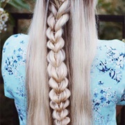 Braided Hair Down