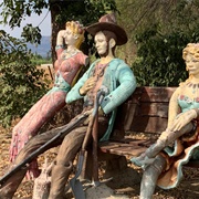 Old Trapper's Lodge Statues