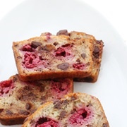 Chocolate Chip Banana Bread Raspberries