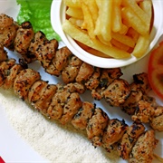 Vegan BBQ Skewers and Fries