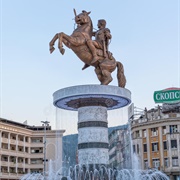Alexander the Great Fountain, Skopje