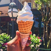 Vanilla Soft-Serve Waffle Cone