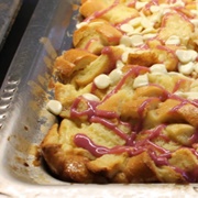 White Chocolate and Raspberry Bread Pudding
