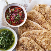 Campfire Pitas and Dips