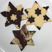 Vegan Two-Coloured Star Cookies
