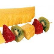 Pineapple Strawberry & Kiwi Skewers