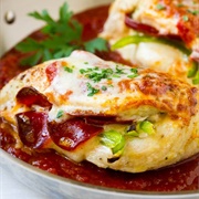 Pepperoni Pizza Stuffed Chicken