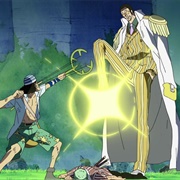 404. Admiral Kizaru's Fierce Attack - The Straw Hat Crew's Desperate Situation!
