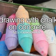 Draw With Chalk on Concrete