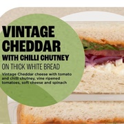 Cheddar With Tomato & Chilli Chutney Sandwich