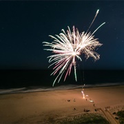 Watch Fireworks on the Beach