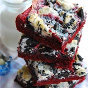 Red Velvet Cookies N Cream Magic Bars