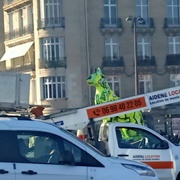 Green Cat Statue, Paris