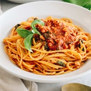 Spaghetti Tofu Bolognese