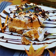 Pumpkin Chocolate Delight With Pretzel Crust