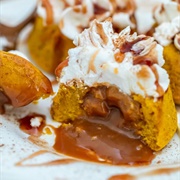 Dulce De Leche Stuffed Pumpkin Lava Cakes