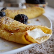 Pancakes Filled With Yoghurt
