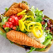 Greek Salad With Chicken Strips