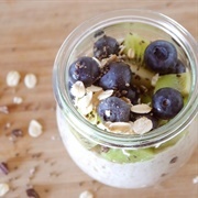 Blueberry Kiwi Chia Porridge