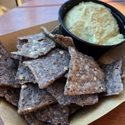 Black Bean Chips With Pineapple Jalapeno Hummus