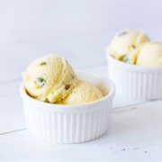 Orange Blossom and Pistachio Ice Cream