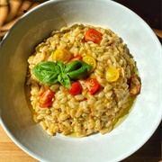 Lentil Rice With Pesto Rosso