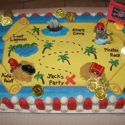 Treasure Map Cake