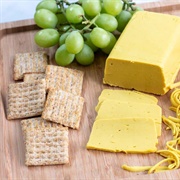 Vegan Cheese and Green Grapes