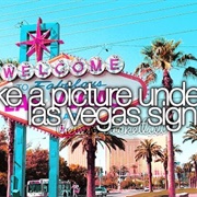 Make a Picture Under the Las Vegas Sign